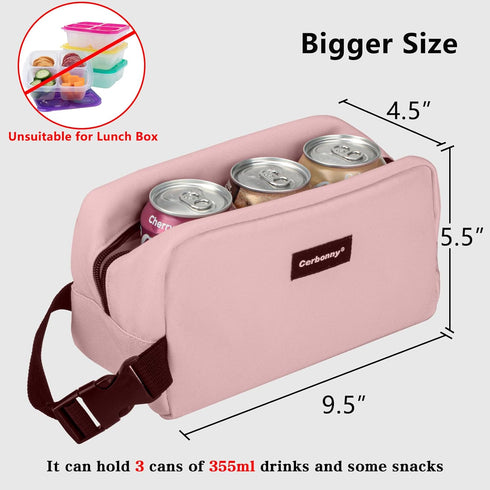 3+/Adults,Freezer Cerbonny Cooler Bag Freezable Lunch Bag for Work School Travel,Leak-proof Small Lunch Bag,Small