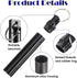 Portable Toothpick Holder 4PCs, Metal Dispenser, Pocket Waterproof Case with Keychain, Travel Purse Ear Wax Removal
