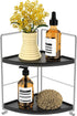 kaileyouxiangongsi 2-Tier Countertop Kitchen Spice Rack Standing Shelf, Corner Storage Shelf, Bathroom Organizer