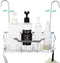 Small Shower Caddy Hanging with Rotatable Hooks, Adhesive Mount, Spacious Bathroom Storage Solution, 304 Stainless Steel
