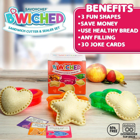 Sandwich Cutter and Sealer - Crustless Sandwich Maker for Kids Lunch, Bento Box, Heart, Star, Mouse Shapes