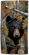 HGOD DESIGNS Bear Towels, Autumn Black Bear Family Cotton Soft Bath & Kitchen Spa Towels, 15'X30'