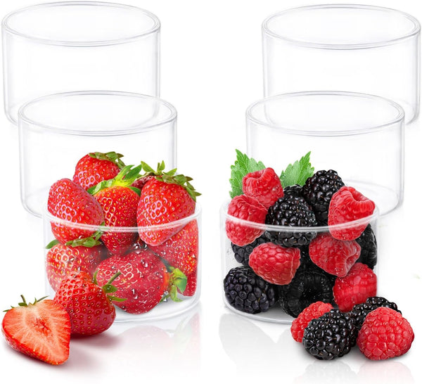 Borosil Small Glass Bowl for Dessert, 3.5 Oz, Set of 6, Lightweight Borosilicate Glass, Oven Safe, Clear Bowls