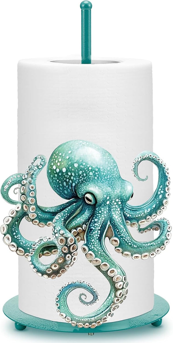 Shimeyao Octopus Metal Paper Towel Holder Beach Coastal Octopus Kitchen Decor Accessories