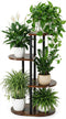 Korrie Home Tiered Plant Stand Indoor, Tall 4 Tier 5 Potted Wooden Plant Shelf