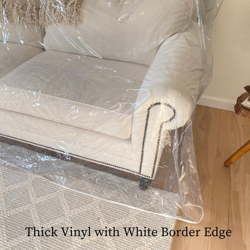 Evelots Clear Couch Cover - Thick Heavy Duty Vinyl 3 Seat Sofa Cover for Protection Against Pets