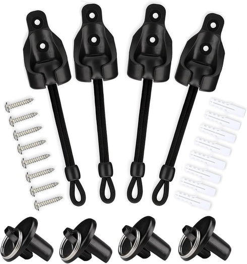 Sun Shade Parts Bungee Kit and End Cap, Weather Resistant for Coolaroo Exterior Roller Shade, Outdoor Blinds, 2 Sets