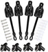Sun Shade Parts Bungee Kit and End Cap, Weather Resistant for Coolaroo Exterior Roller Shade, Outdoor Blinds, 2 Sets