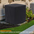 STARTWO Air Conditioner Cover for Outside Units, Durable Waterproof Square AC Cover with Windproof Buckles, Black