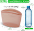 6 51oz, Reusable Silicone Food Storage Bag, Cups, Large Container, Made in Korea BPA-Free Platinum Silicone