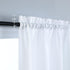 White Kitchen Curtains 36 Inch Length - Sets of 2 Panels Rod Pocket Cafe Curtains for Bathroom, Semi Sheer Short