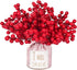 30pcs Lvydec Artificial Red Berry Picks - Christmas Holly Berry Branches Red Berry Stems for Holiday Home Decor