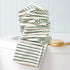 12 Pack, 13 13 Jacquotha Striped Cotton Washcloths x - Soft Wash Cloths for Bathroom, Kitchen, Gym, Face, Green