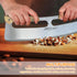 ALLTOP Pizza Cutter Rocker, Large Stainless Steel Blade Knife with Double Wooden Handle & Plastic Cover, Essential