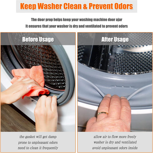Washer Door Prop for Front Load Washing Machine, Removable Magnetic Door Holder to Prevent Odors - Blue