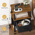 3-Tier 2-Min Bedroom Nightstand with Charging Station, Bedside Table with Adjustable Fabric Drawer, Night Table