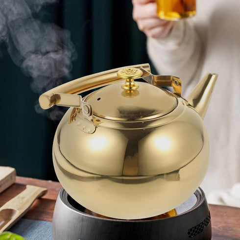 DOITOOL Stainless Steel Tea Kettle 1.5L, Classic Food Grade Stovetop Teapot with Infuser and Ergonomic Handle