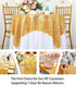 ShinyBeauty Sequin Tablecloth Table Linen Cover for Wedding Party Decor Backdrops ~1122S (54x54-Inch, Gold)