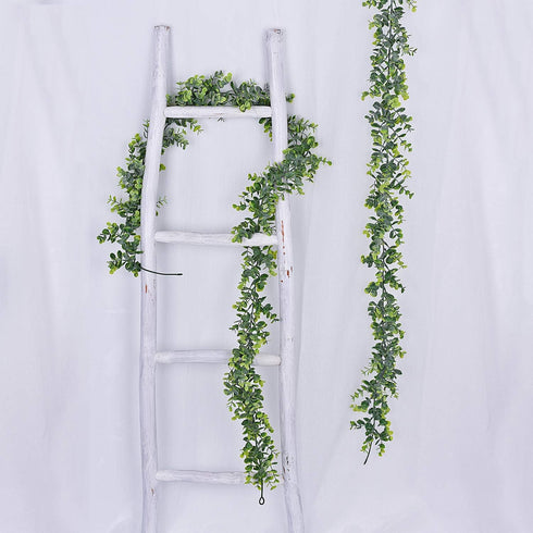 Lvydec 2 Pack Artificial Eucalyptus Garland, 5.5 Feet/Strand Fake Greenery for Wedding Decor