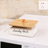Bamboo Laundry Detergent Sheets Organizer with Acrylic Storage Container