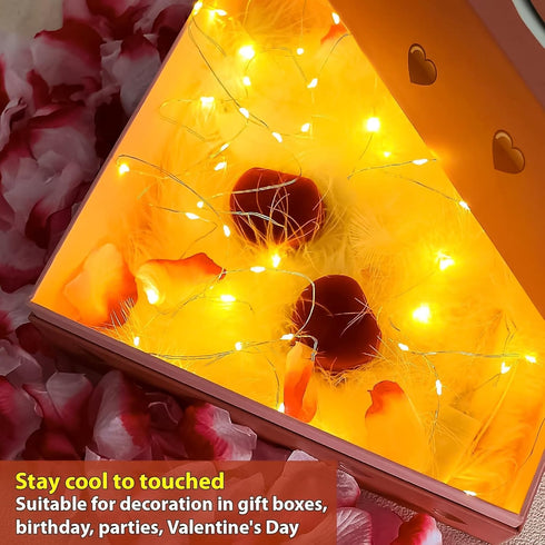 6 Pack 7ft 20LED HXWEIYE Fairy Lights Battery Operated, Mini Firefly Starry Lights Mason Jar Lights for Indoor Outdoor