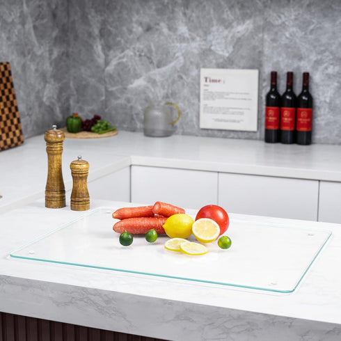 Tempered Glass cutting Board 12x16- Durable Shatterproof, Heat-resistant, Scratch-proof - Dishwasher Safe (16x12 inches)