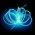 MaxLax EL Wire Ice Blue, 16.4ft/5m Portable Battery Pack Neon Light Strip 360