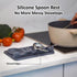 Silicone Utensil Rest with Large Spoon Rest & Drip Pad, Heat-Resistant Holder for Kitchen Counter