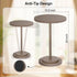 OMTIVORLEX Drink Table, Small Pedestal Side Tables for Small Spaces, Wood Round Martini Table for Outdoor, Living Room