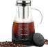 Bean Envy Cold Brew Coffee Maker - 32 oz Glass Iced Tea & Coffee Maker with Silicone Cap & Base