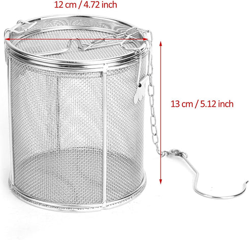 AUNMAS Stainless Steel Tea Ball Strainer, 4.7 Inch Infusion Basket for Loose Leaf Tea and Soup Seasonings