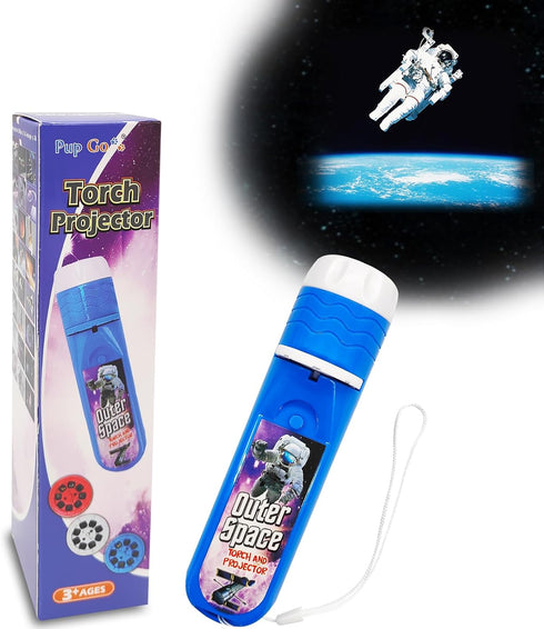 Pup Go Outer Space Projector Flashlight for Kids Ages 3+, STEM Space Toys for