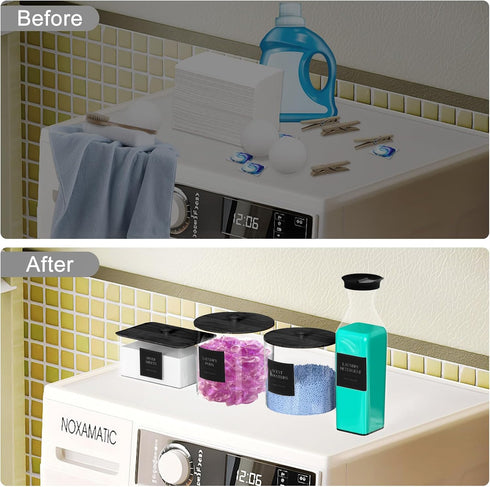 3+1 Pack Laundry Pods Containers & Dryer Sheet Holder & Laundry Detergent Dispenser, Laundry Room Organization