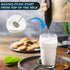 Rechargeable Handheld Milk Frother, Electric Drink Mixer with USB-C, Stainless Steel Whisk for Lattes, Black