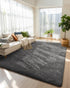 6x9 Ophanie Area Rugs, Upgrade Non-Slip Fluffy Soft Rugs for Living Room, Large Shag uzzy Plush Rug, Medium Gray Shaggy