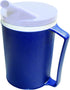 Rehabilitation Advantage Insulated Blue Mug with White Snorkel Lid, Non-Weighted