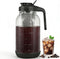 QHH Cold Brew Coffee Maker, 64oz Mason Jar Pitcher with Stainless Steel Filter,