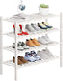 4 Tier Bamboo Shoe Rack Storage Organizer for Closet, Multifunctional Stackable Free