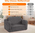 1-3 2-in-1 MeMoreCool Toddler Chair Comfy for Years Old, Corduroy Kids Couch Bed Fold Out, Foldable Baby Lounge Chair