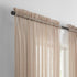 Pairs to Go Victoria Voile Modern Sheer Window Curtains, Taupe, 2 Panels, 59 in x 95 in