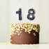 18th Birthday Candles, Black 3D Diamond Shape Number 18, Happy Birthday Cake Topper Decoration