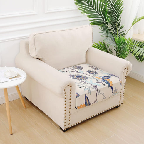 hyha Printed Couch Cushion Covers, Washable Floral Sofa Covers for Outdoor Furniture with Elastic Bottom