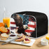 Bald Eagle Toaster Cover 4 Slice Wide Slot, Kitchen Decor Accessories, American Flag Patriotic Toaster Oven