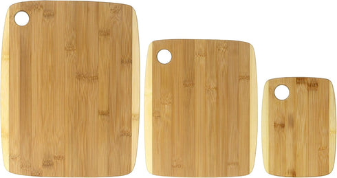Totally Bamboo 3-Piece Two-Tone Serving and Cutting Board Set