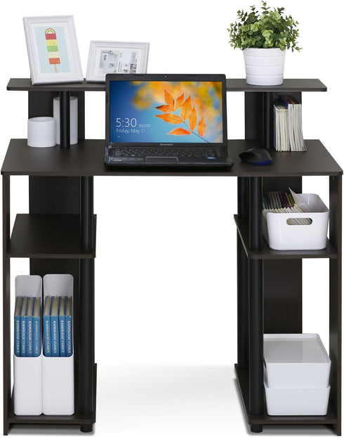 Furinno JAYA Simple Design Computer Writing Desk in Walnut