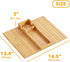 SpaceAid Bamboo Couch Cup Holder, Anti Falling Foldable Sofa Armrest Tray with Cup Holder, Couch Arm Side Table