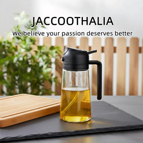16oz/470ml 2 1 Oil Sprayer for Cooking, in Oil Dispenser for Kitchen, Olive Oil Sprayer, Food Grade Glass Bottle