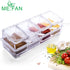 4 ME.FAN Clear Seasoning Rack Spice Pots - Piece Acrylic Seasoning Box - Storage Container Condiment Jars - Cruet