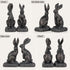 Rabbit Bookends, Decorative Bunny Book Ends for Shelves, Unique Rabbit Figurine Bookends, Heavy Resin Book Holder