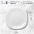 Bormioli Rocco Parma Set of 6 Appetizer, Salad, Dessert Plates, 7.75 Inch, White, Dishwasher Safe